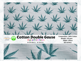 100% Cotton Double Gauze /Muslin Herbal Vibes Digital Prints Fabric - G.k Fashion Fabrics