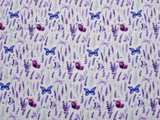 100% Cotton Double Gauze /Muslin Lavender Wings Digital Prints Fabric - G.k Fashion Fabrics