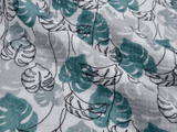 100% Cotton Double Gauze /Muslin Monstera Mirage Digital Prints Fabric - G.k Fashion Fabrics