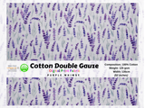 100% Cotton Double Gauze /Muslin Purple Whimsy Digital Prints Fabric - G.k Fashion Fabrics