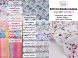 100% Cotton Double Gauze /Muslin Rainbow Feathers Digital Prints - G.k Fashion Fabrics
