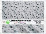100% Cotton Double Gauze /Muslin Sage Eucalyptus Digital Prints Fabric - G.k Fashion Fabrics