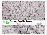 100% Cotton Double Gauze /Muslin SongBirds Digital Prints Fabric - G.k Fashion Fabrics