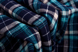 100% Cotton Flannel Yarn Dyed Plaid Prewashed Fabric Combed And Mercerised - G.k Fashion Fabrics