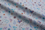 100% Cotton Loom Line+ Blush Butterfly Drift Heart Print Fabric – 300 - G.k Fashion Fabrics