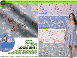 100% Cotton Loom Line+ Cherry Blossom & Kingfisher Print Fabric – 1600 - G.k Fashion Fabrics