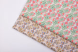 100% Cotton Loom Line Geometric Flora Mosaic Print Fabric – 8392 - G.k Fashion Fabrics
