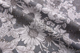 100% Cotton Loom Line Line Art Floral Print Fabric – 8342 - G.k Fashion Fabrics