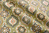 100% Cotton Loom Line Medallion Block Print Fabric - 8295 - G.k Fashion Fabrics