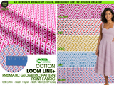 100% Cotton Loom Line+ Prismatic Geometric Pattern Print Fabric – 1000 - G.k Fashion Fabrics