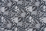 100% Cotton Loom Line Quilted Garden Fabric - 129 - G.k Fashion Fabrics Black / Grey - 3 / Price Per Half Yard Loom Line Cotton