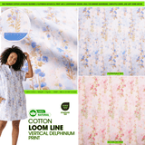 100% Cotton Loom Line Vertical Delphinium Print Fabric – 8402 - G.k Fashion Fabrics