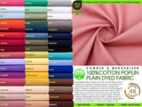 100% Pure Cotton Poplin Plain Dyed Fabric – Combed & Mercerized - 7839 - G.k Fashion Fabrics