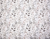 100% Pure Linen Stonewashed Ashen Garden Print Fabric - 20816 - G.k Fashion Fabrics