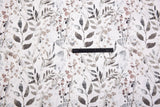 100% Pure Linen Stonewashed Ashen Garden Print Fabric - 20816 - G.k Fashion Fabrics