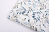 100% Pure Linen Stonewashed Palmate Leaf Print Fabric - 20816 - G.k Fashion Fabrics