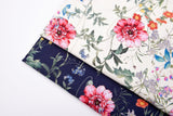 100% Pure Linen Stonewashed Peony Bloom Print Fabric - 20822 - G.k Fashion Fabrics