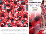 100 % Viscose Poplin Digital Print Fabric - 1085 - G.k Fashion Fabrics viscose