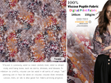 100 % Viscose Poplin Digital Print Fabric - 1018 - G.k Fashion Fabrics viscose