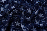 11 oz Washed Denim Jacquard Galaxy Stars Fabric – Combed & Mercerized – 7424 - G.k Fashion Fabrics