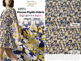 100 % Viscose Poplin Digital Print Fabric - 1121 - G.k Fashion Fabrics viscose