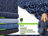 11oz Washed Cotton Denim Safari Textured Jacquard Fabric – Combed & Mercerized - 7427 - G.k Fashion Fabrics