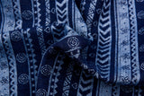12 oz Washed Denim Jacquard Fabric, Combed & Mercerized Cotton Vintage Bohemian - G.k Fashion Fabrics