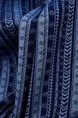 12 oz Washed Denim Jacquard Fabric, Combed & Mercerized Cotton Vintage Bohemian - G.k Fashion Fabrics