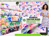 Bamboo Viscose Blend Stretch Woven Fabric – Intricate Multicoloured Floral Print- 7068/7363