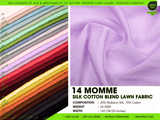 14 Momme Silk Cotton Blend Lawn Fabric - G.k Fashion Fabrics
