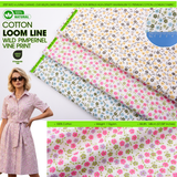 100% Cotton Loom Line Wild Pimpernel Vine Print Fabric - 8309