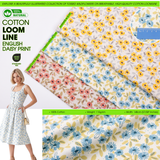 100% Cotton Loom Line English Daisy Print Fabric - 8310