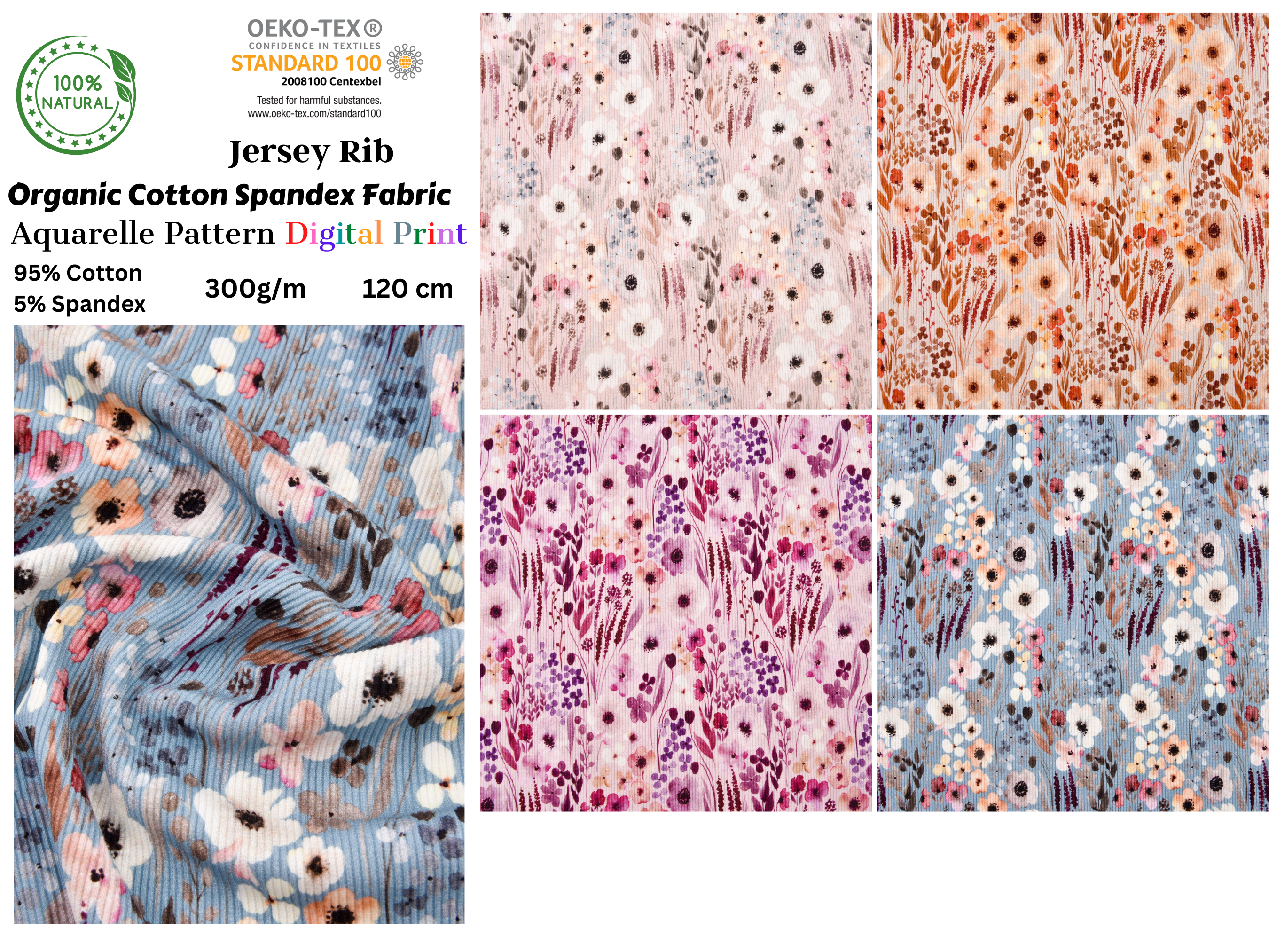 Jersey Spandex Rib Digital Leopard Print - 5074 – G.k Fashion Fabrics