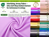 Warp Soft Knitted Interlining Pro-Matte Dri-Fit Active-Wear Interlock Jersey Fabric