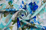 23 Momme Stretch Bamboo Silk Blend Fabric – Poppy Meadow Floral Print - 7247 - G.k Fashion Fabrics