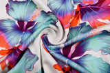23 Momme Stretch Bamboo Silk Blend Fabric – Tropical Hibiscus Floral Print - 7247 - G.k Fashion Fabrics
