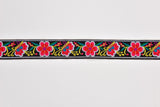 35 mm Ethnic Floral Woven Webbing Trim - G.k Fashion Fabrics