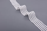 3.8cm Nylon Elastic Webbing – Luxe Sheer Stripe Ruffle Elastic - G.k Fashion Fabrics