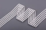 3.8cm Nylon Elastic Webbing – Luxe Sheer Stripe Ruffle Elastic - G.k Fashion Fabrics
