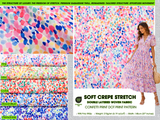 Double Layer Soft Crepe Stretch Confetti Dot Print Fabric