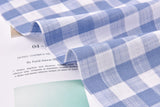 Gingham Checks Washed Linen Viscose Fabric - GK 6600