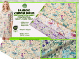 Bamboo Viscose Blend Stretch Woven Fabric – Dandelion & Wildflower Print- 7068/9575