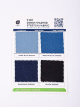 9oz Heavy Washed Stretch Denim Combed and Mercerized Fabric - G.k Fashion Fabrics