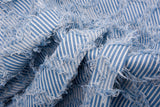 9oz Washed Frayed Anthracite Denim Jacquard Fabric – Combed & Mercerized - 7436 - G.k Fashion Fabrics