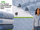 9oz Washed Frayed Anthracite Denim Jacquard Fabric – Combed & Mercerized - 7436 - G.k Fashion Fabrics