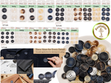Contrast Stitch Resin Buttons - #33