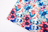 Double Layer Soft Crepe Stretch Watercolor Floral Print Fabric