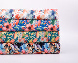 Double Layer Soft Crepe Stretch Chroma Flora Print Fabric