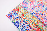 Double Layer Soft Crepe Stretch Confetti Dot Print Fabric