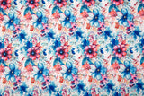 Double Layer Soft Crepe Stretch Watercolor Floral Print Fabric